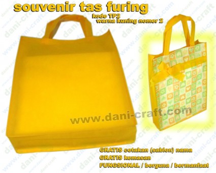 souvenir tas furing puring warna kuning TP2