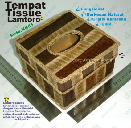 tempat tissue kotak lamtoro