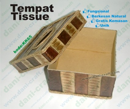 tempat tissue kotak natural lamtoro